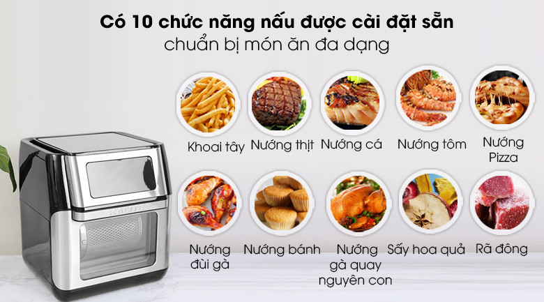 chức năng nồi chiên không dầu dầu 