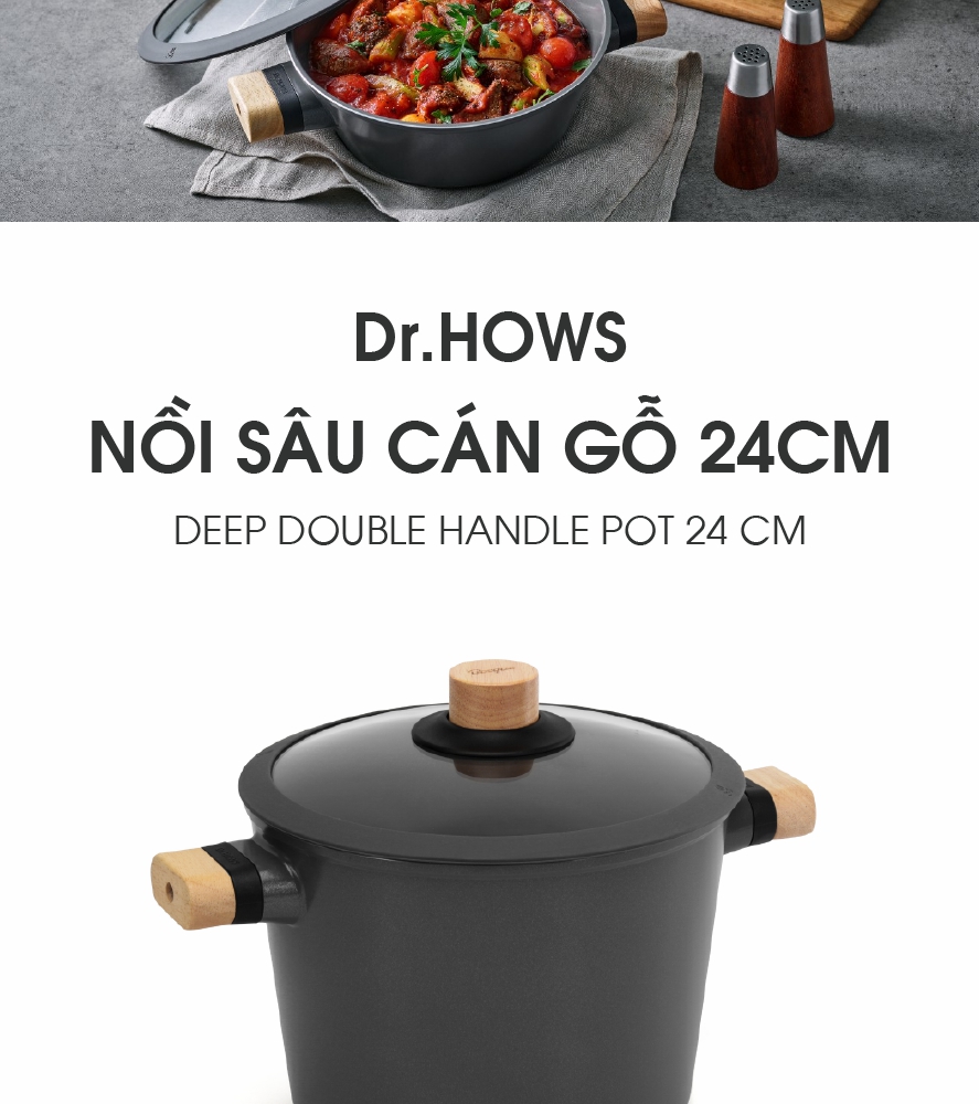Deep double handle pot 3 1