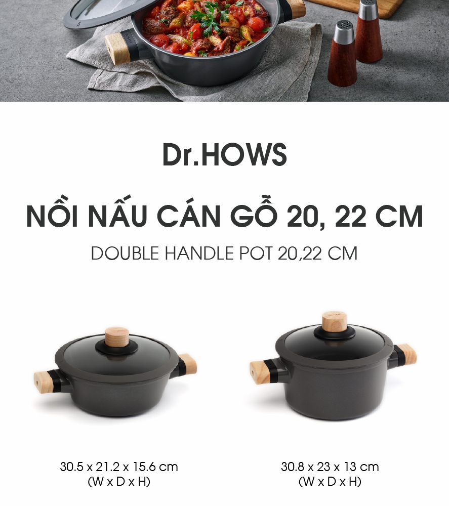 Double handle pot 3 1